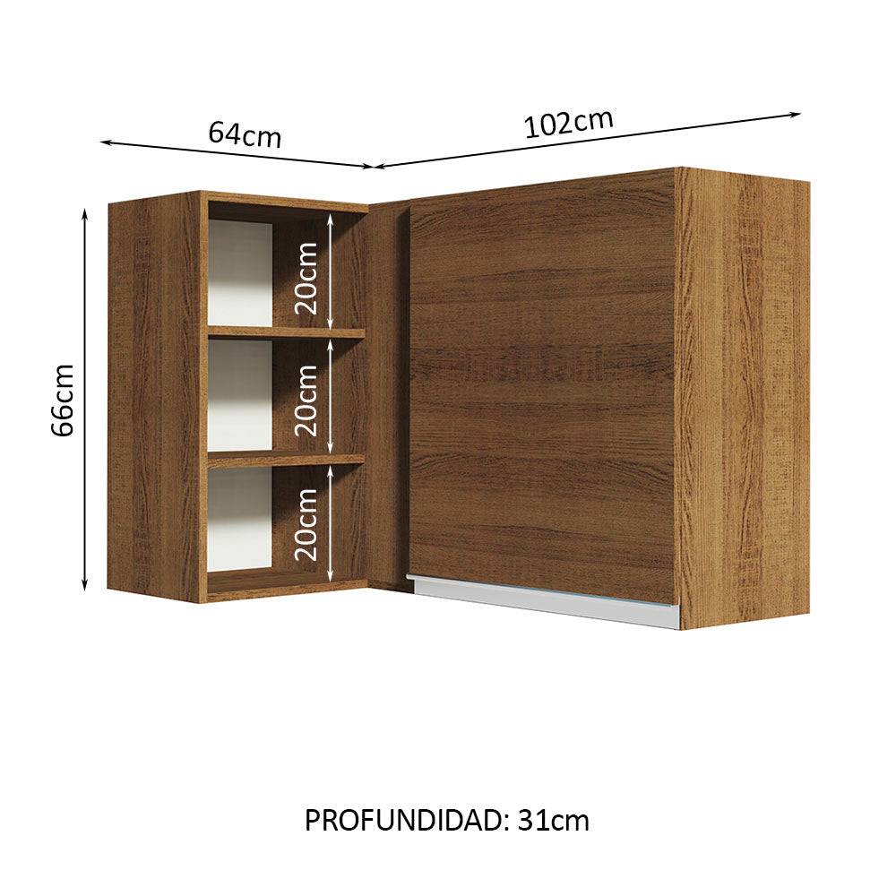 Alacena Gabinete Superior De Esquina Cocina Madesa Glamy MM - Image 2