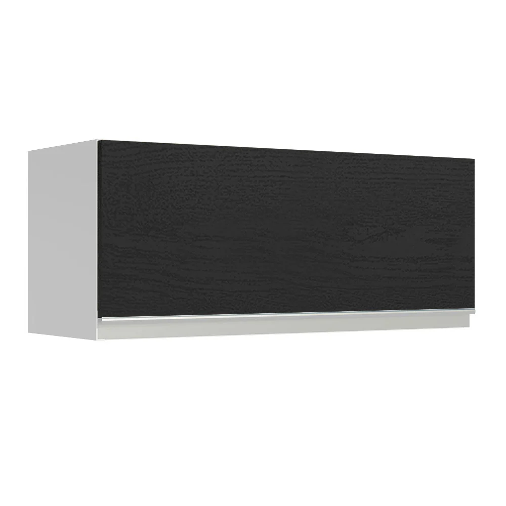 Alacena Gabinete Superior Madesa Glamy 80cm 1 Puerta Blanco/Negro