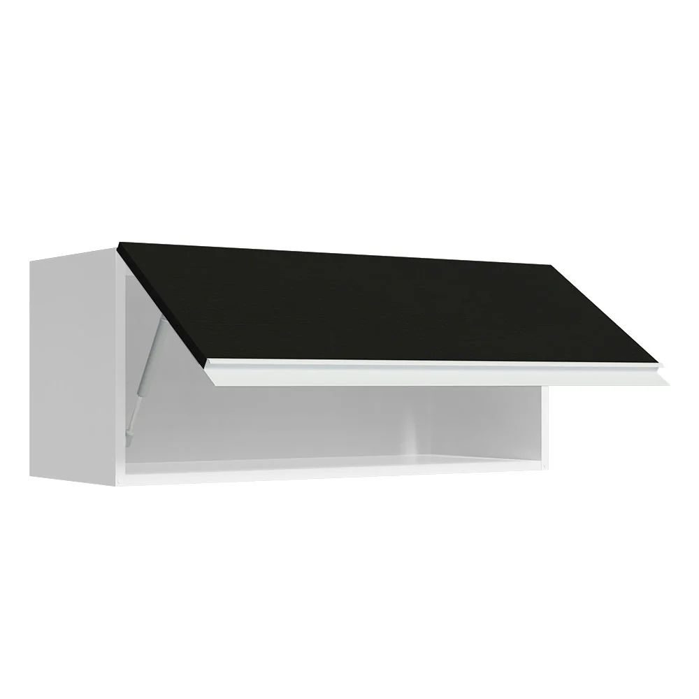 Alacena Gabinete Superior Madesa Glamy 80cm 1 Puerta Blanco/Negro - Image 7