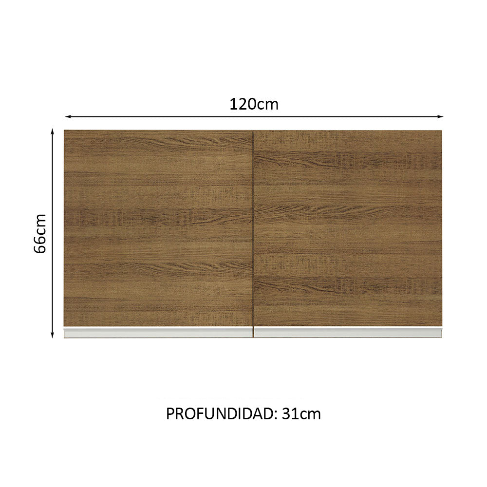 Alacena Madesa Glamy 120 cm 2 Puertas Marrón - Image 3