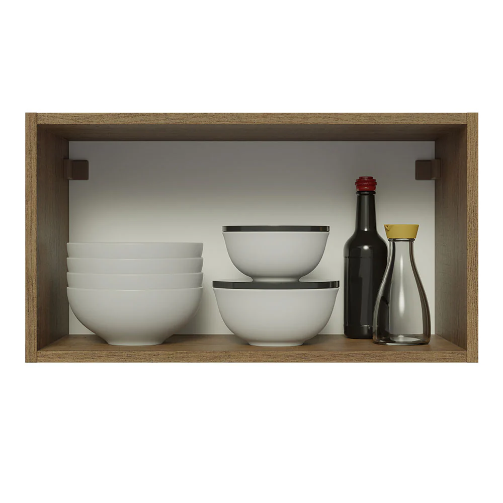 Alacena Madesa Glamy 60 cm 1 Puerta Rebatible Marrón/Blanco - Image 4