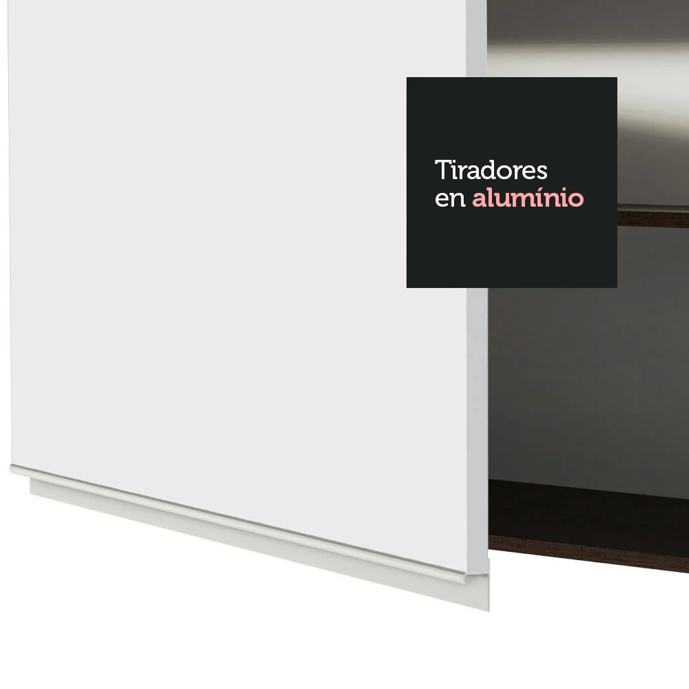 Alacena Madesa Glamy 60 cm 1 Puerta Rebatible Marrón/Blanco - Image 7