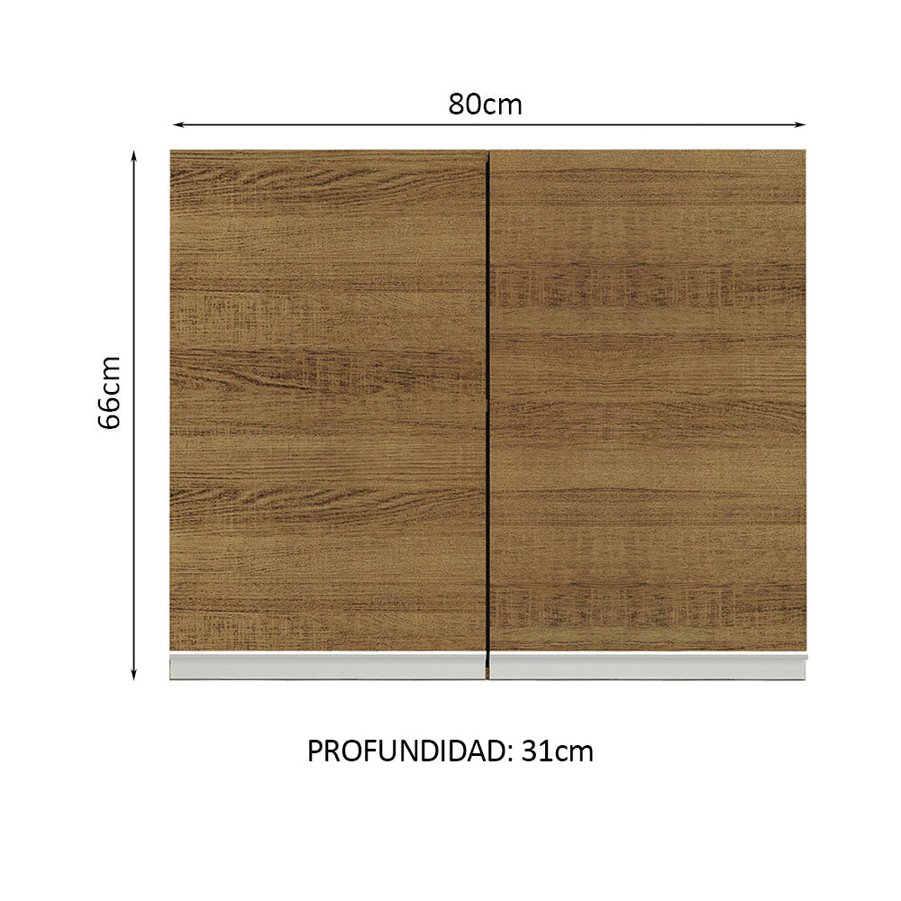 Alacena Madesa Glamy 80 cm 2 Puertas Marrón - Image 3