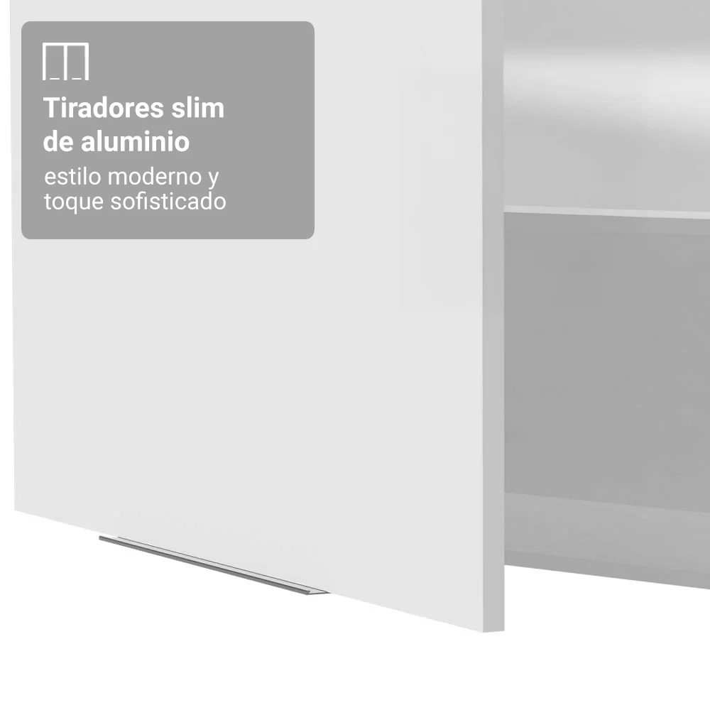 Alacena para Dormitorio 60 cm 1 Puerta Rebatible Neo Blanco - Image 5