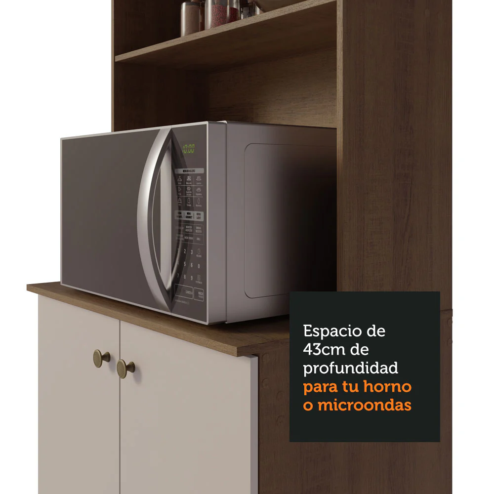 Armario Cocina Compacta 235cm Marrón/Crema Gourmet 01 - Image 6