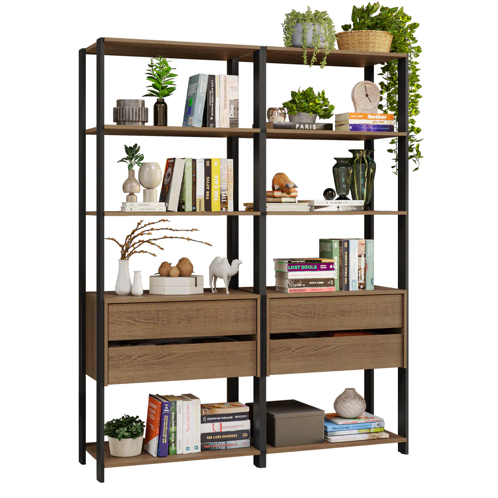 Armario Organizador Multiuso para Libros Madesa 140cm MN - Image 3