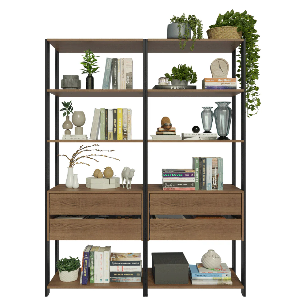 Armario Organizador Multiuso para Libros Madesa 140cm MN - Image 6