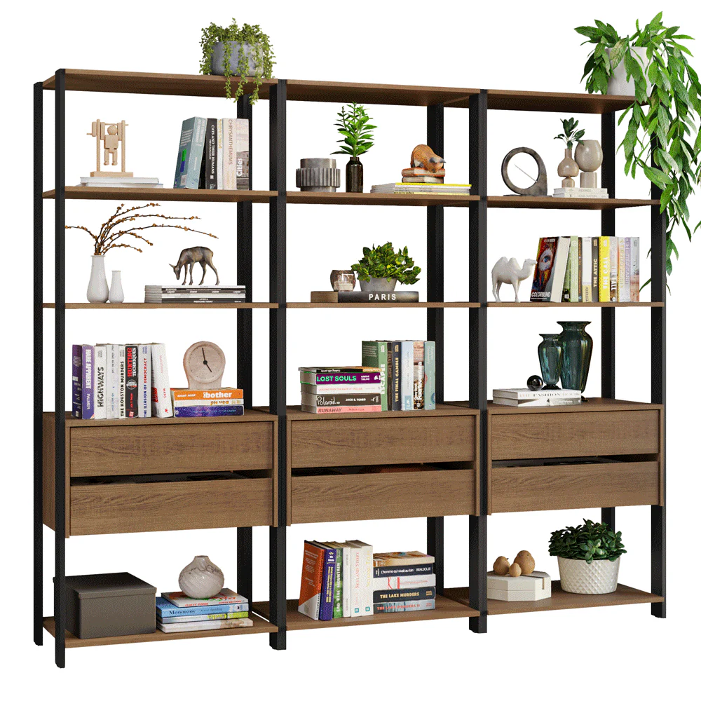 Armario Organizador Multiuso para Libros Madesa 210cm MN - Image 3