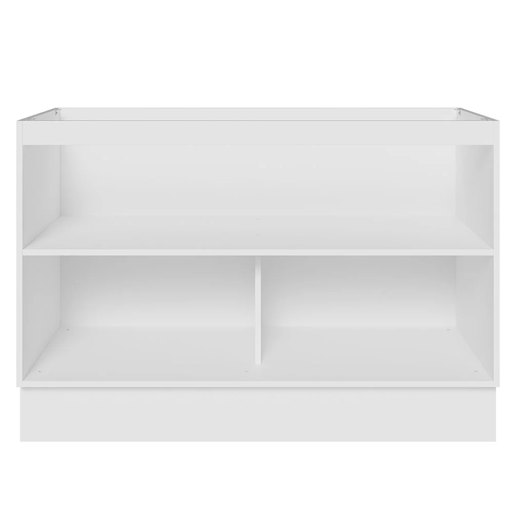Bajo Mesada Cocina 120 cm x 60 cm, Sin cajones 2 Puertas Lux Blanco/Blanco - Image 8