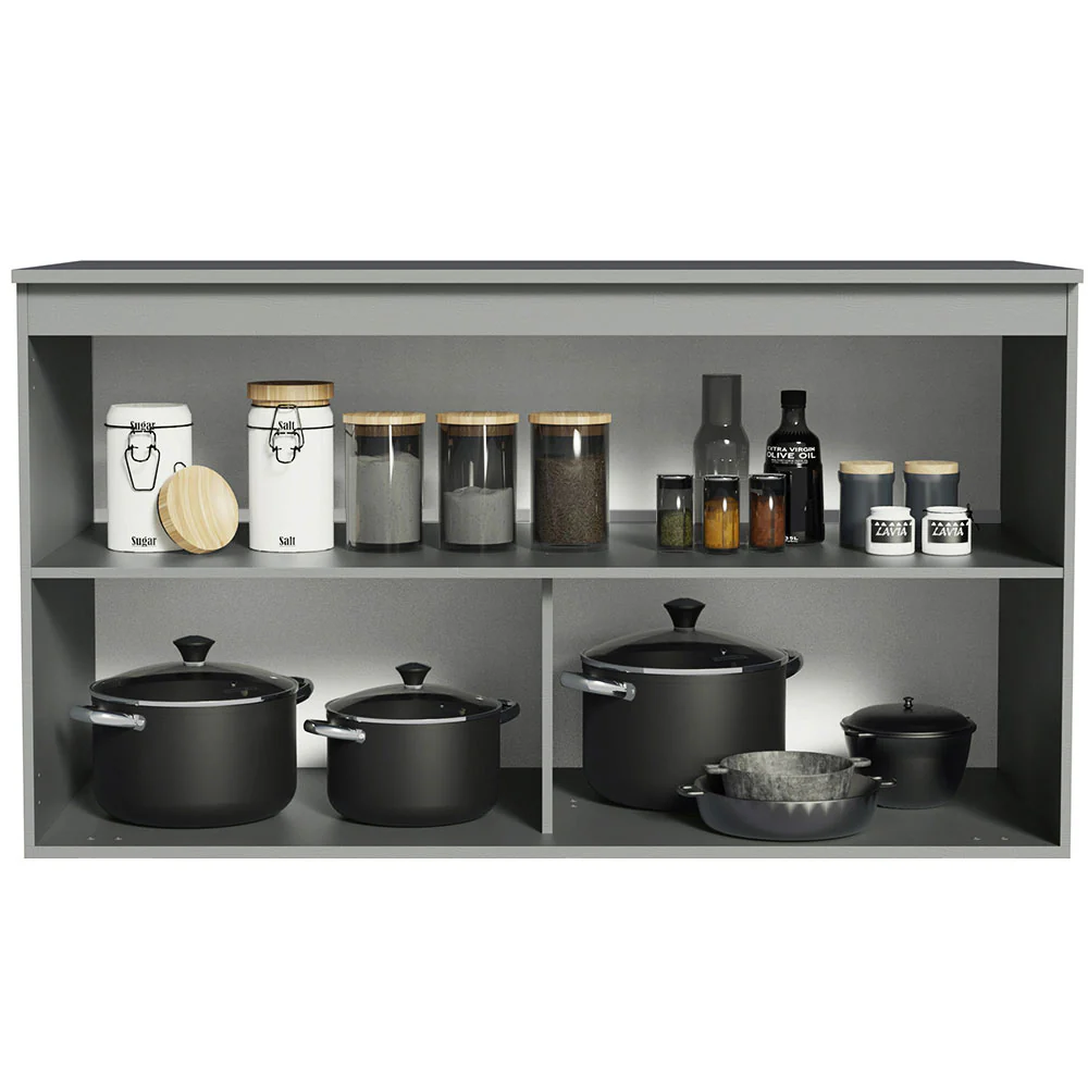 Bajo Mesada Cocina 120 cm 2 Puertas Gris Nice Madesa - Image 4