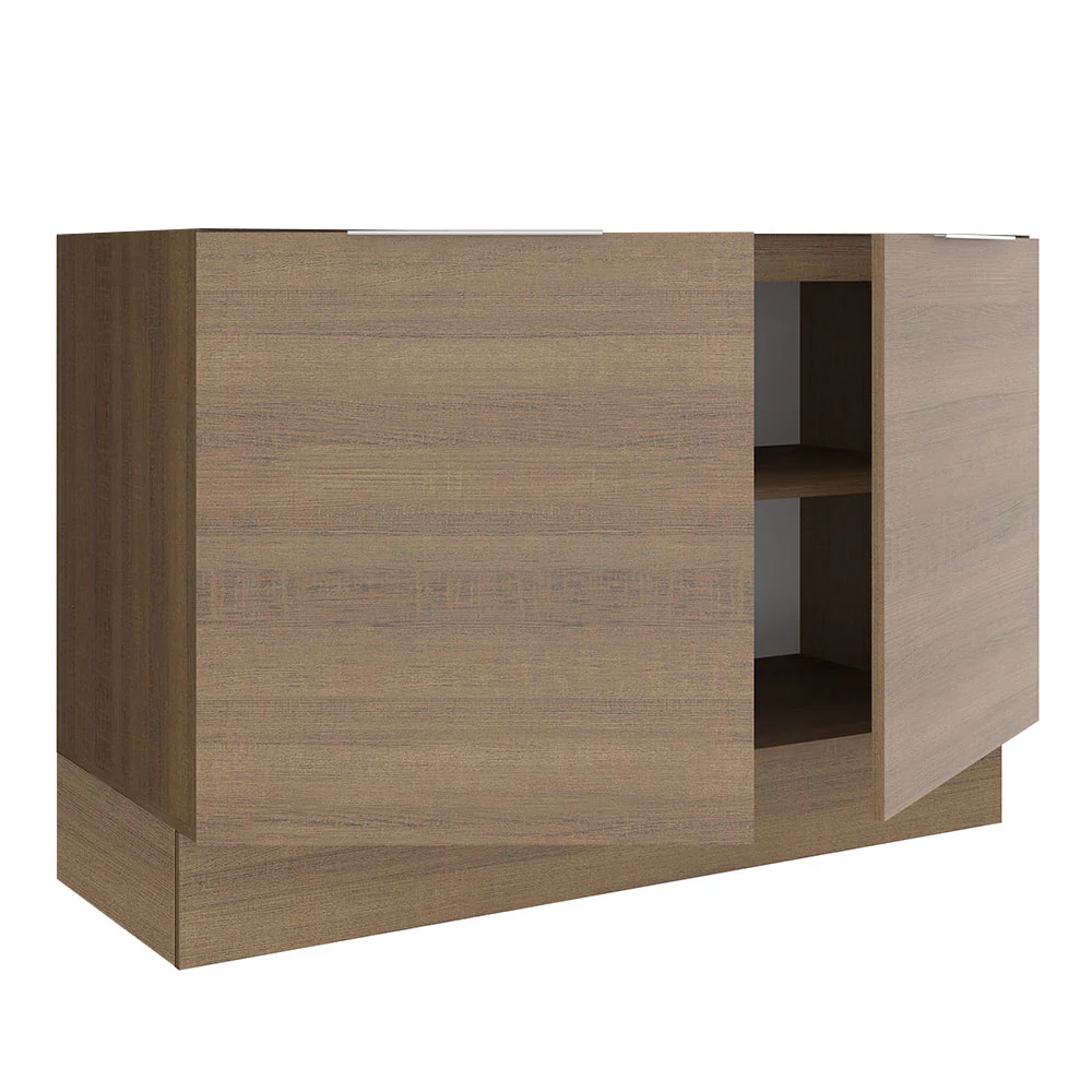 Bajo Mesada para Bacha 120 cm 2 Puertas (Sin Mesada y Bacha) Marrón Stella Madesa - Image 7