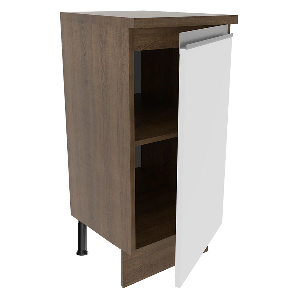 Bajo Mesada 35 cm 1 Puerta (Con Mesada) Marrón/Blanco Glamy Madesa - Image 8