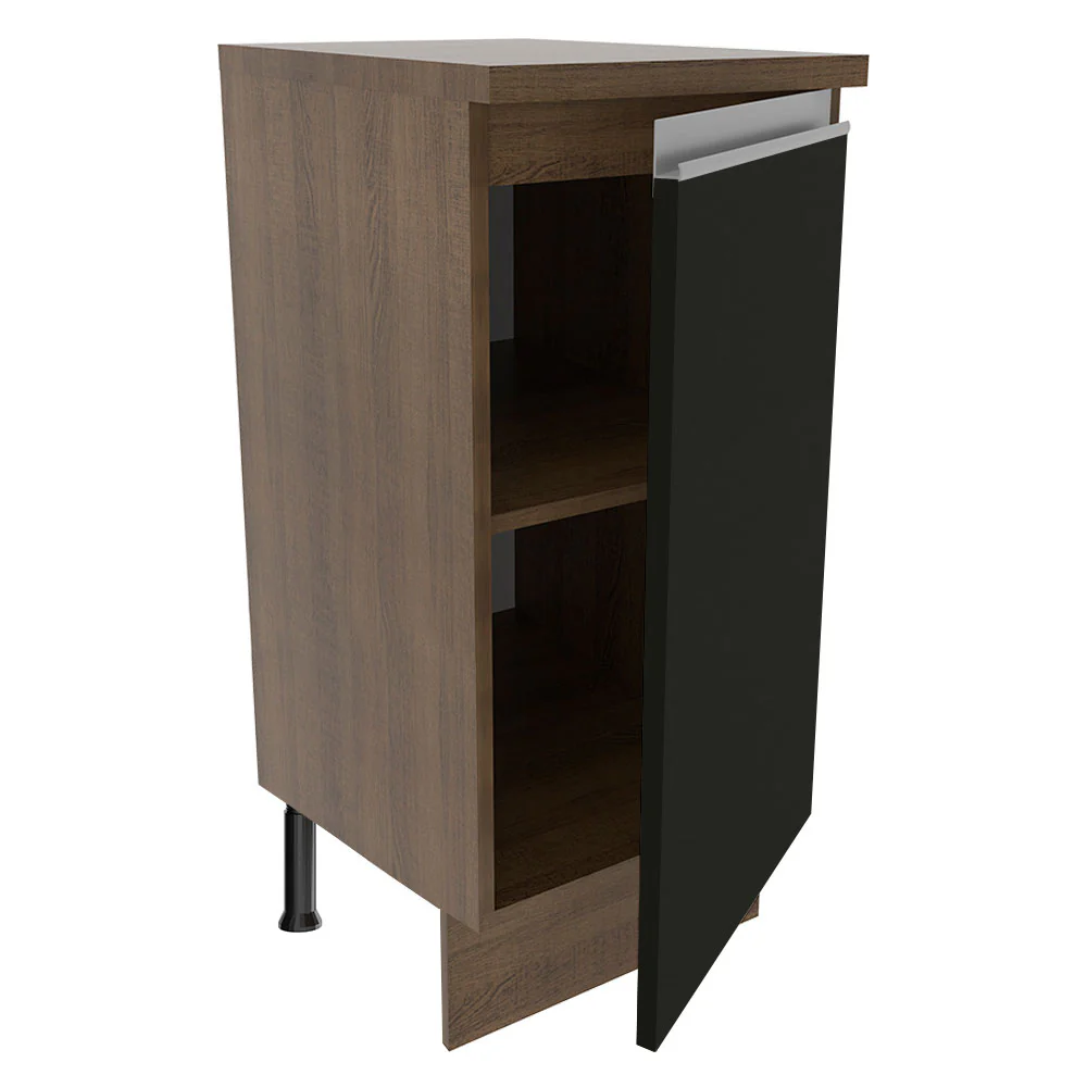 Bajo Mesada 35 cm 1 Puerta (Con Mesada) Marrón/Negro Glamy Madesa - Image 7