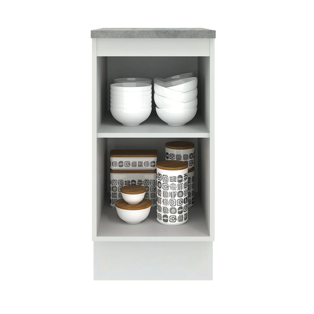 Bajo Mesada 40 cm x 60 cm, 1 Puerta Agata Blanco/Gris - Image 5