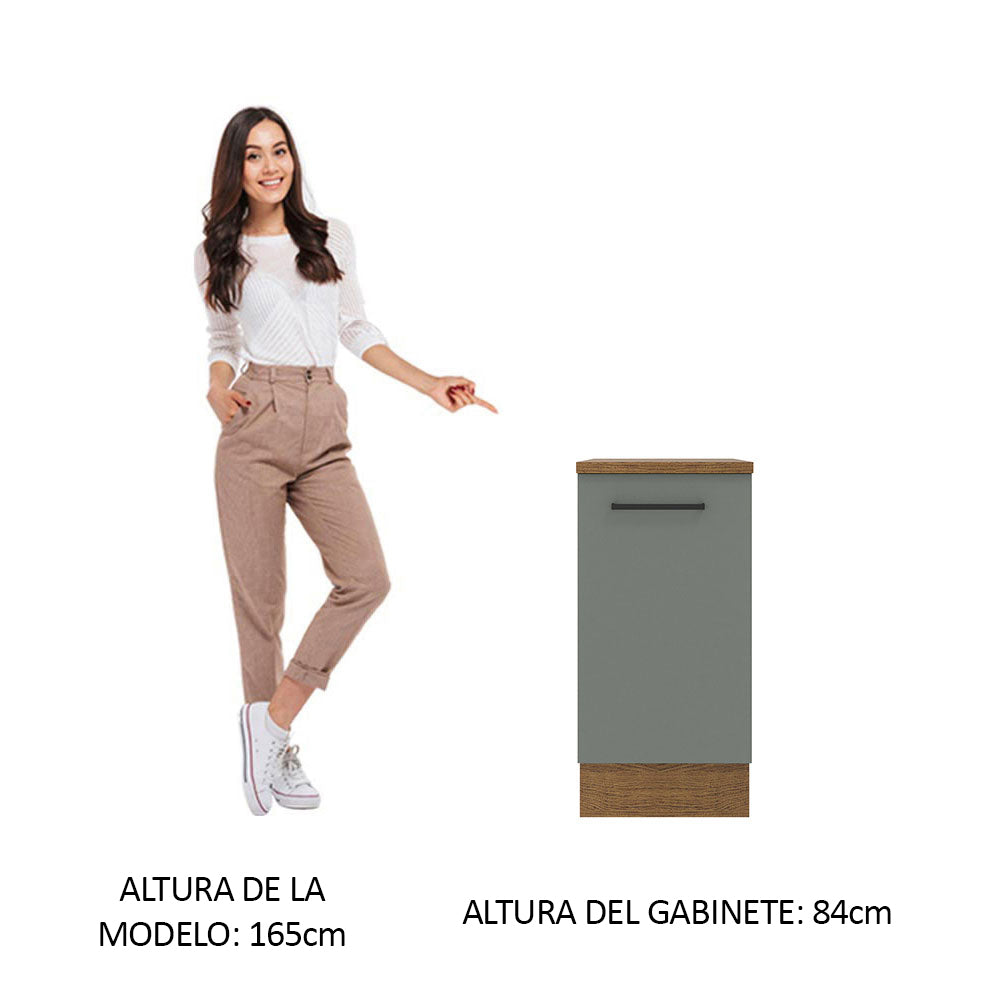 Bajo Mesada 40 cm x 60 cm, 1 Puerta Agata Marrón/Gris - Image 3