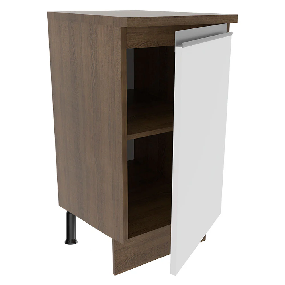Bajo Mesada 40 cm x 60 cm, 1 Puerta Glamy Marrón/Blanco - Image 5