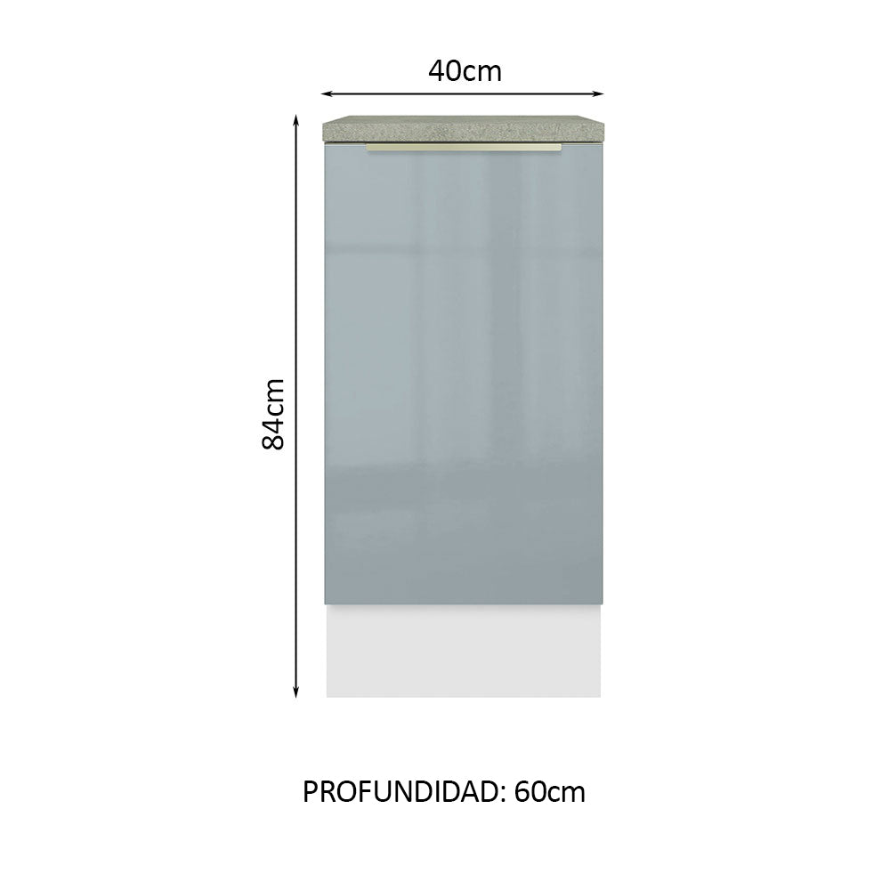 Bajo Mesada 40 cm x 60 cm, 1 Puerta Lux Blanco/Gris - Image 2