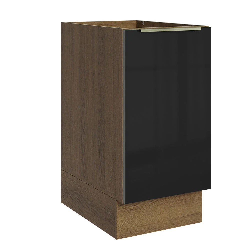 Bajo Mesada 40 cm x 60 cm, Sin cajones 1 Puerta Lux Marrón/Negro