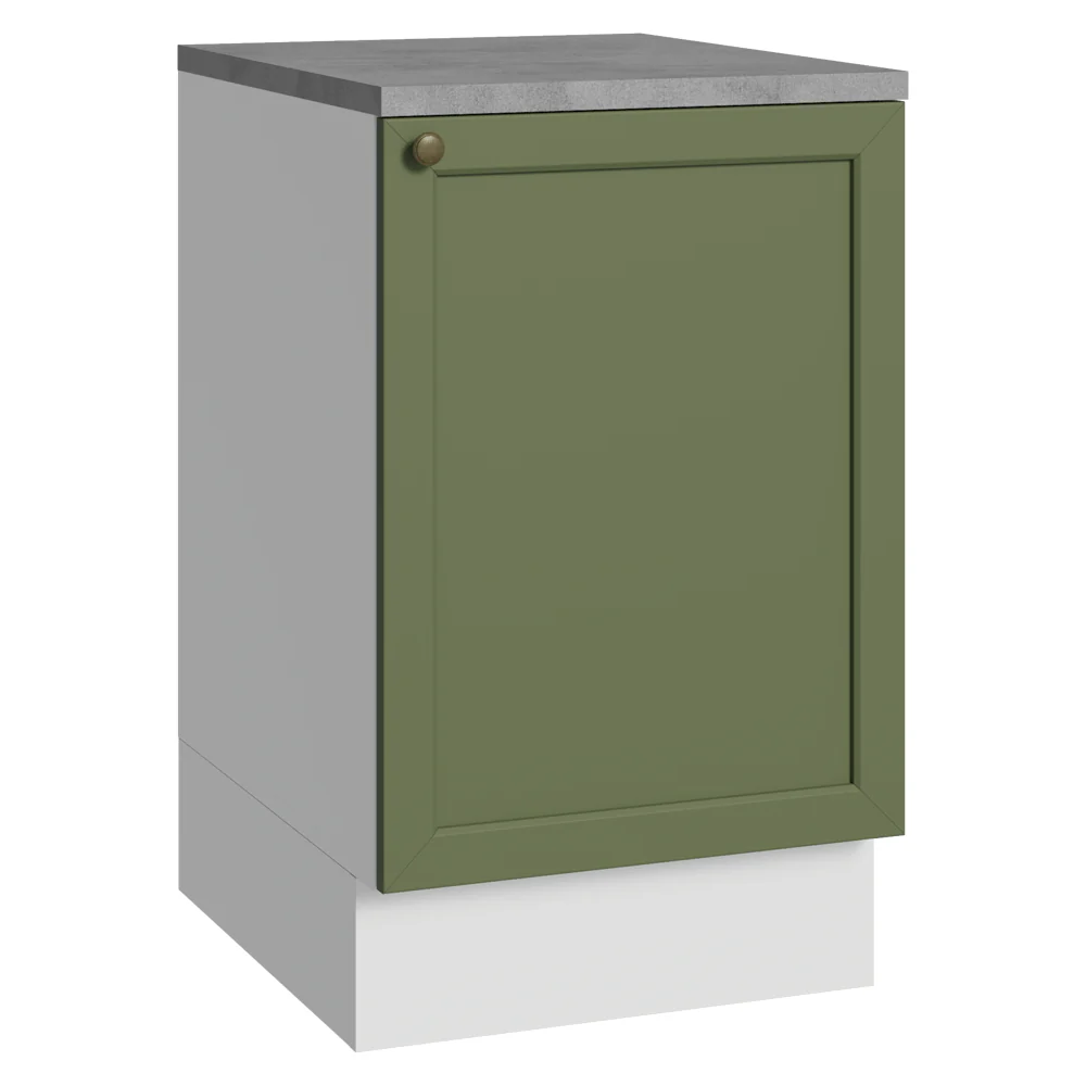 Bajo Mesada 50 x 60 cm 1 Puerta (con mesada) Blanco/Verde Vik