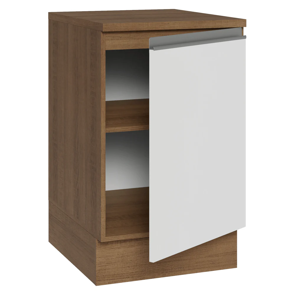Bajo Mesada 50 x 60 cm 1 Puerta (con mesada) Marrón/Blanco Glamy - Image 5