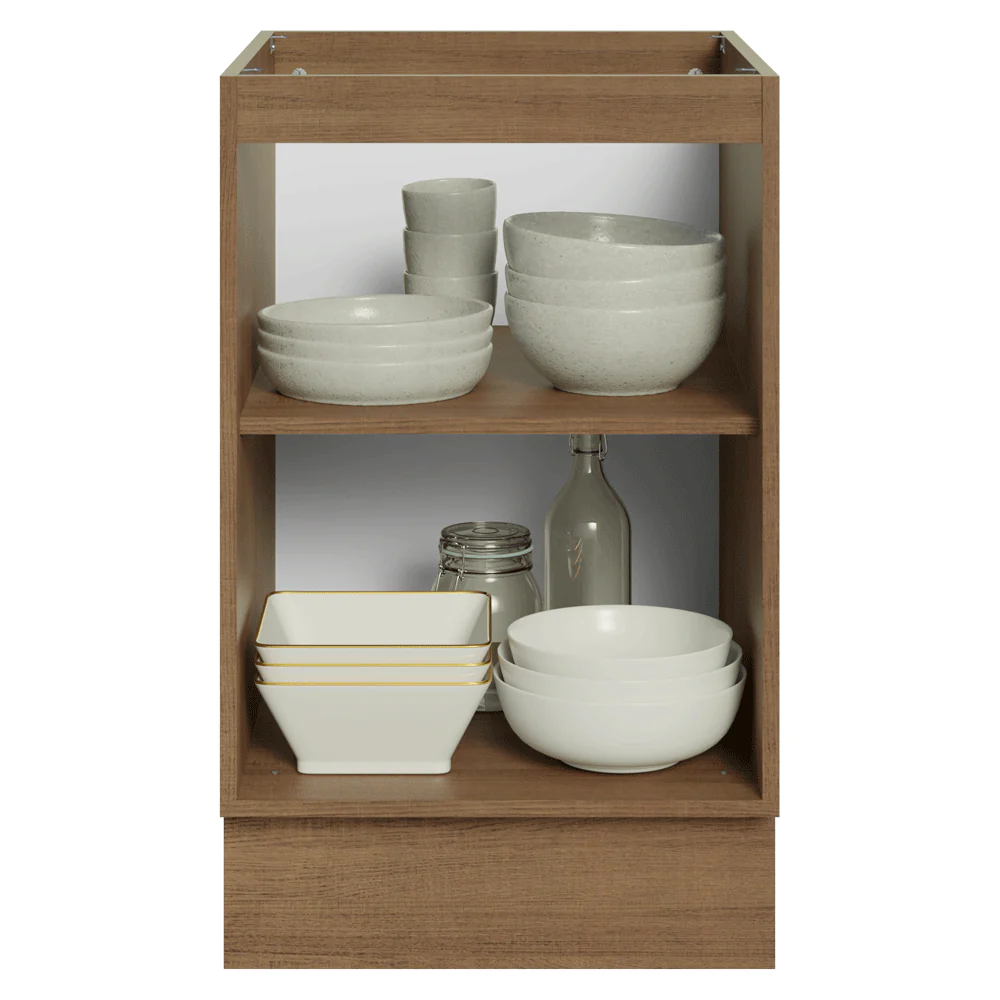 Bajo Mesada 50 x 60cm 1 Puerta (Sin Mesada) Marrón/Blanco Glamy - Image 4