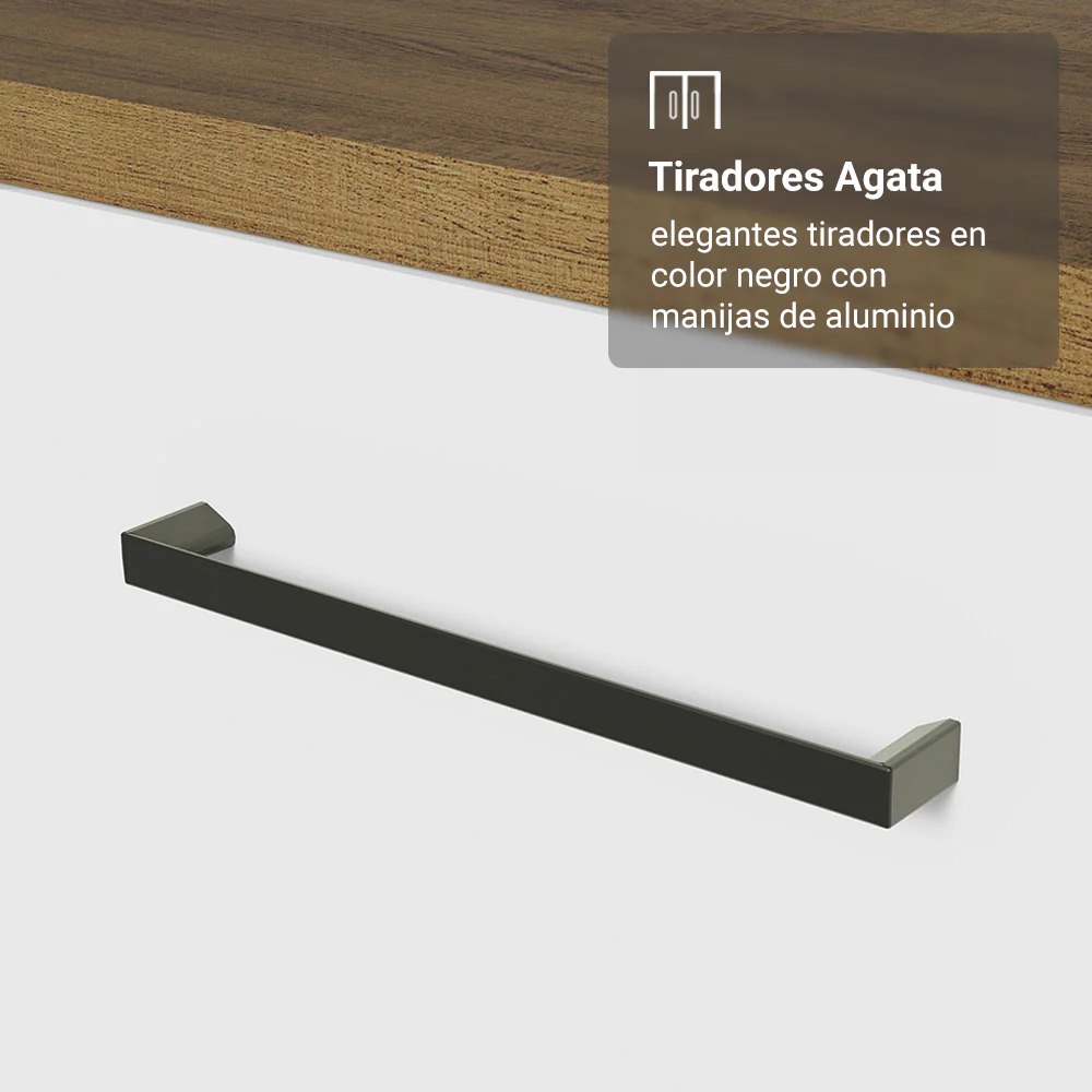 Bajo Mesada 50cm 1 puerta Blanco/Marrón Con Mesada Agata Madesa - Image 7