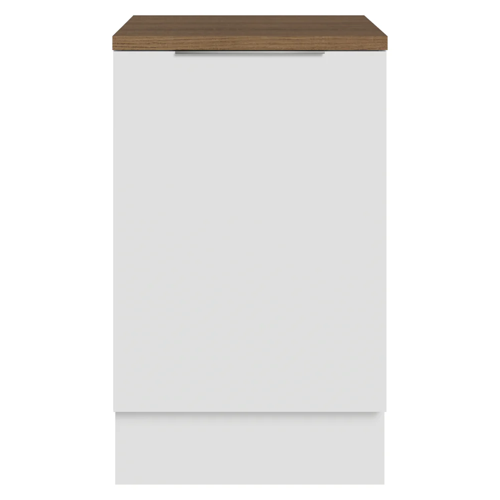 Bajo Mesada 50cm 1 Puerta, Blanco y mesada Marrón Stella Madesa - Image 10