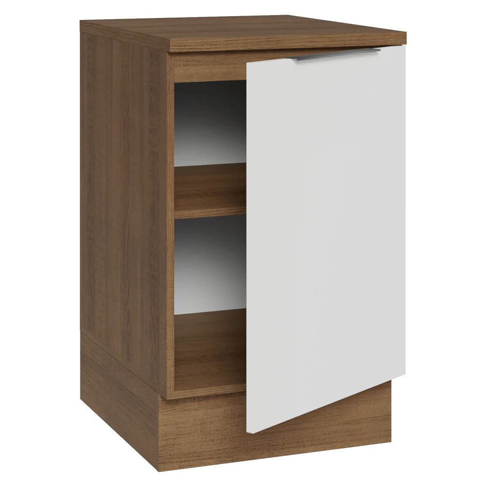 Bajo Mesada 50cm 1 puerta Marrón/Blanco Stella Madesa - Image 6