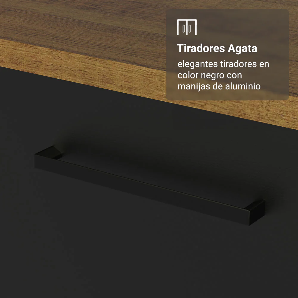 Bajo Mesada 50cm 1 puerta Marrón/Negro Agata Madesa - Image 7