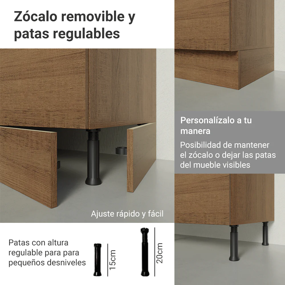 Bajo Mesada 50cm 1 Puerta Marrón Stella Madesa - Image 8