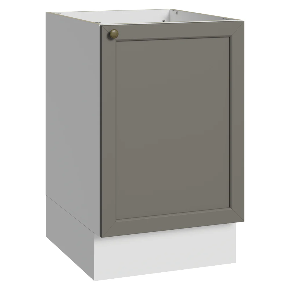 Bajo Mesada 50cm 1 Puerta (Sin Mesada) Blanco/Gris Vik Madesa