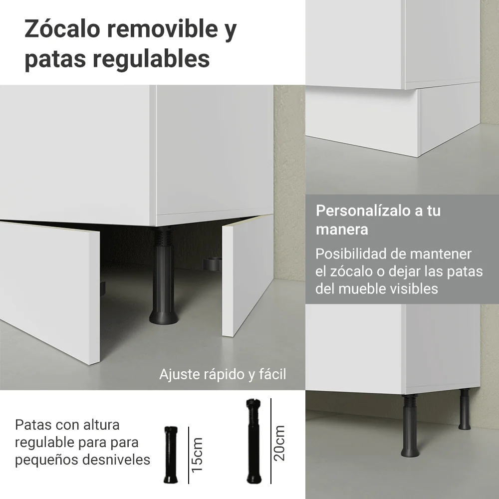 Bajo Mesada 50x60cm 1 Puerta (con mesada) Ágata Blanco - Image 7