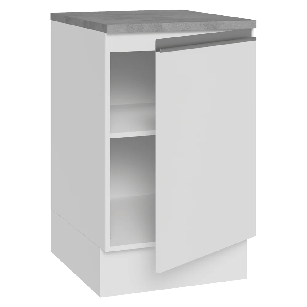 Bajo Mesada 50x60cm 1 Puerta (con mesada) Blanco Glamy - Image 5