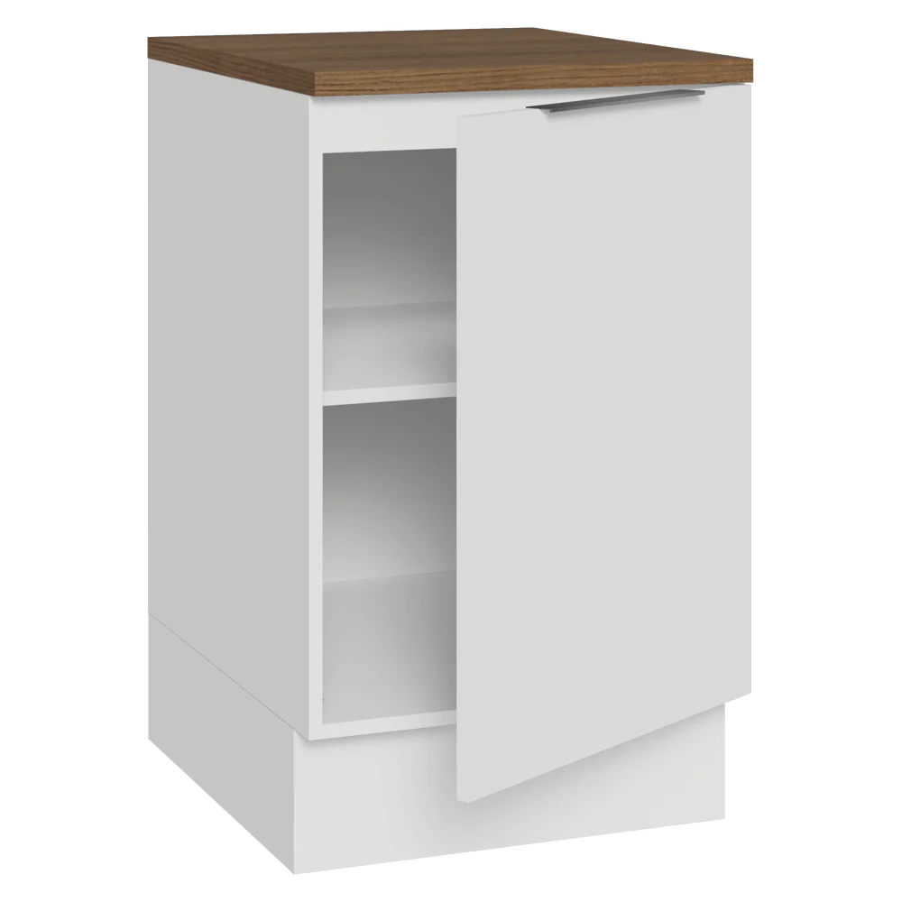 Bajo Mesada 50 x 60cm 1 Puerta (con mesada) Blanco/Marrón Stella - Image 5