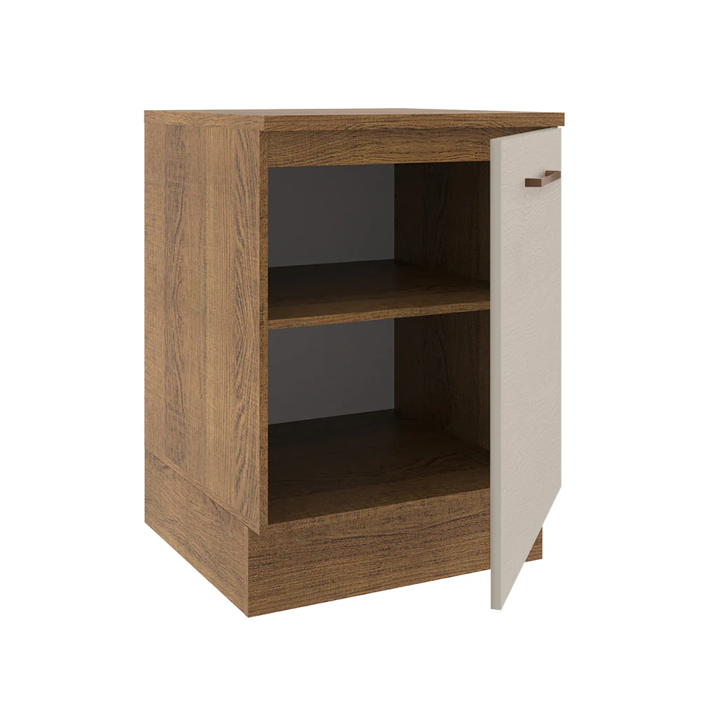 Bajo Mesada 60 cm 1 Puerta Agata Marrón/Crema - Image 7