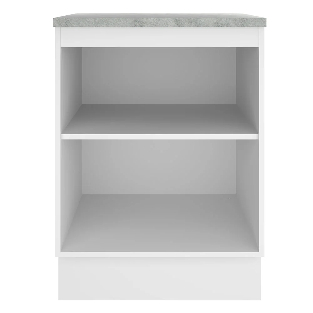 Bajo Mesada 60 cm 1 Puerta Glamy Blanco/Marrón - Image 7