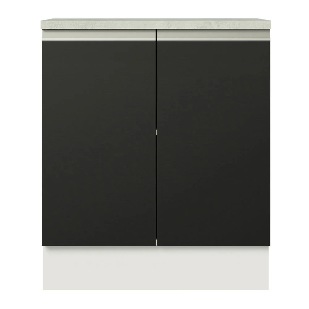 Bajo Mesada 70 cm 2 Puertas Blanco/Negro Glamy - Image 3
