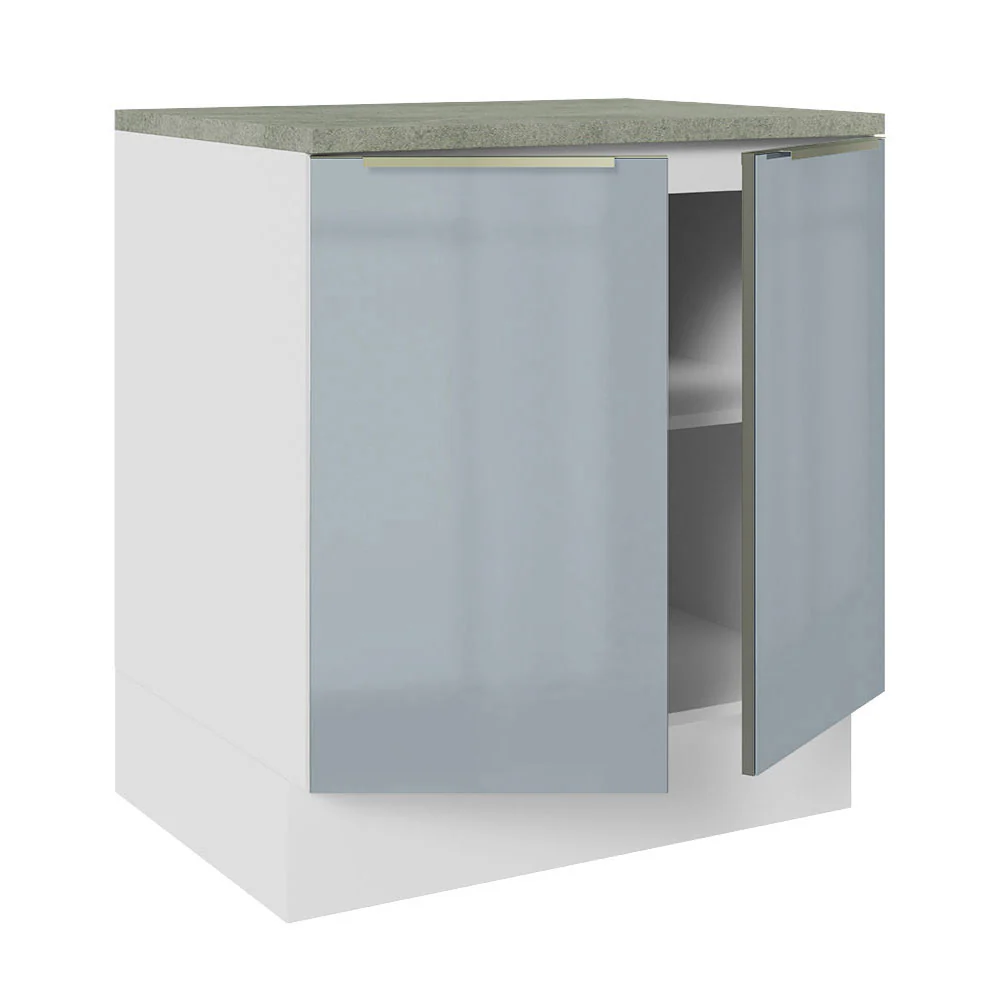 Bajo Mesada 70 cm  x 60 cm, 2 Puertas Lux Blanco/Gris - Image 7