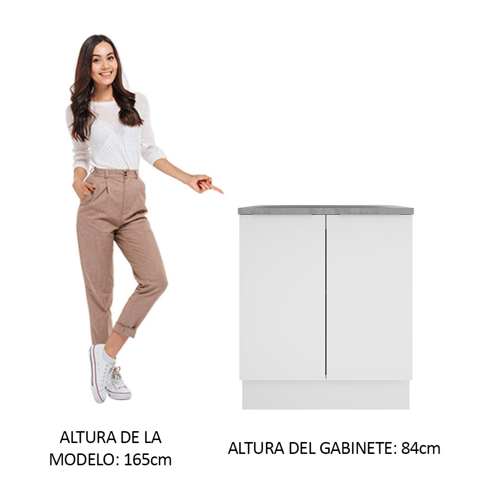 Bajo Mesada 70 cm x 60 cm, Sin cajones 2 Puertas Stella Blanco - Image 4
