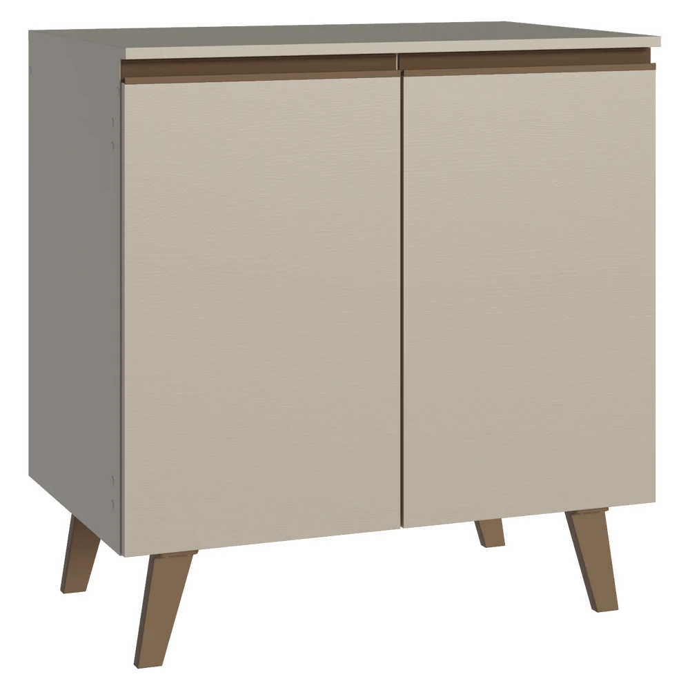 Bajo Mesada 80 cm 2 Puertas Con Patas Nice Crema