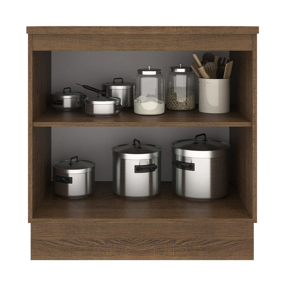 Bajo Mesada 80 cm 2 Puertas Agata Marrón/Blanco - Image 3