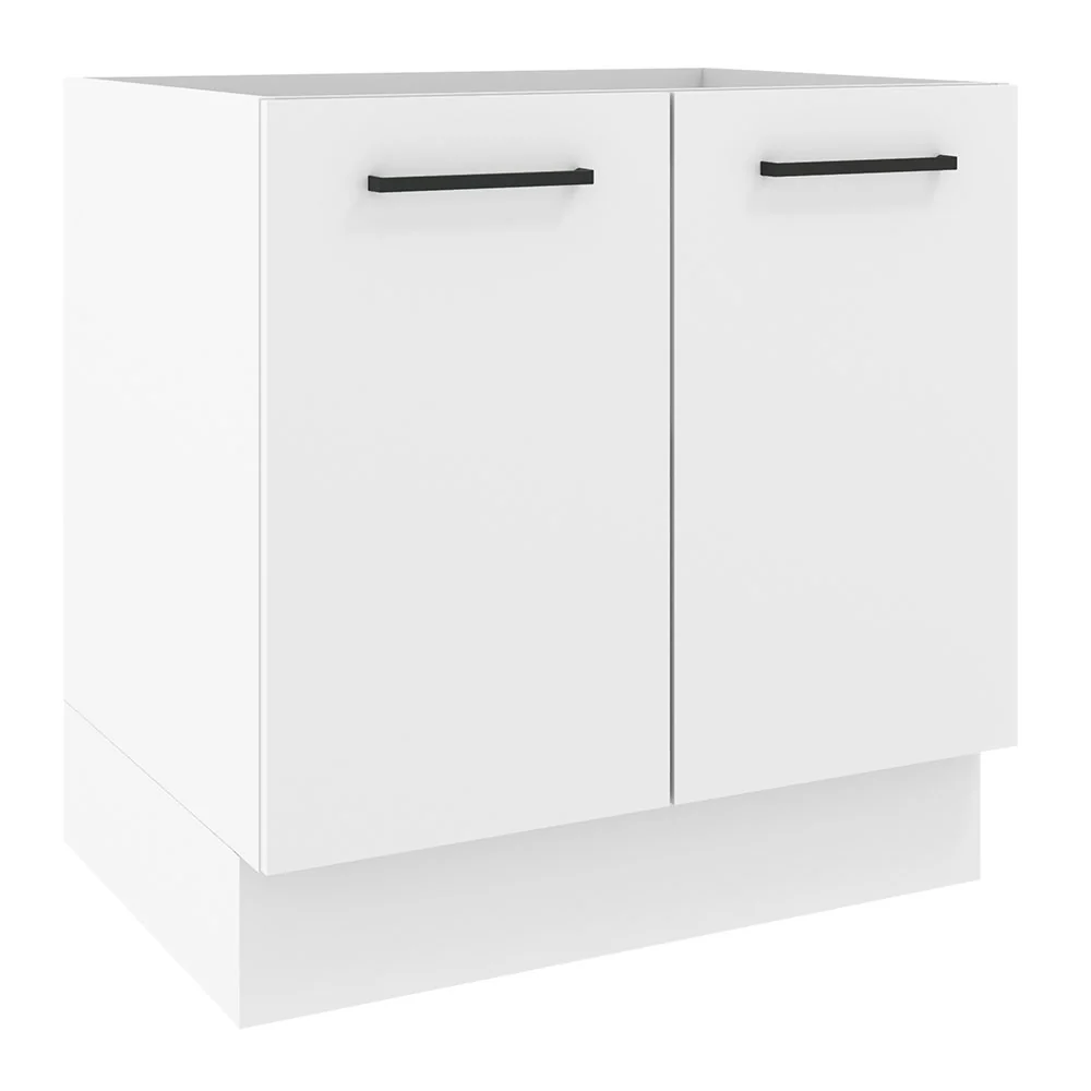 Bajo Mesada 80 cm x 60 cm, 2 Puertas Agata Blanco
