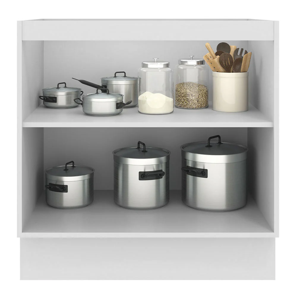 Bajo Mesada 80 cm x 60 cm, 2 Puertas Agata Blanco - Image 3