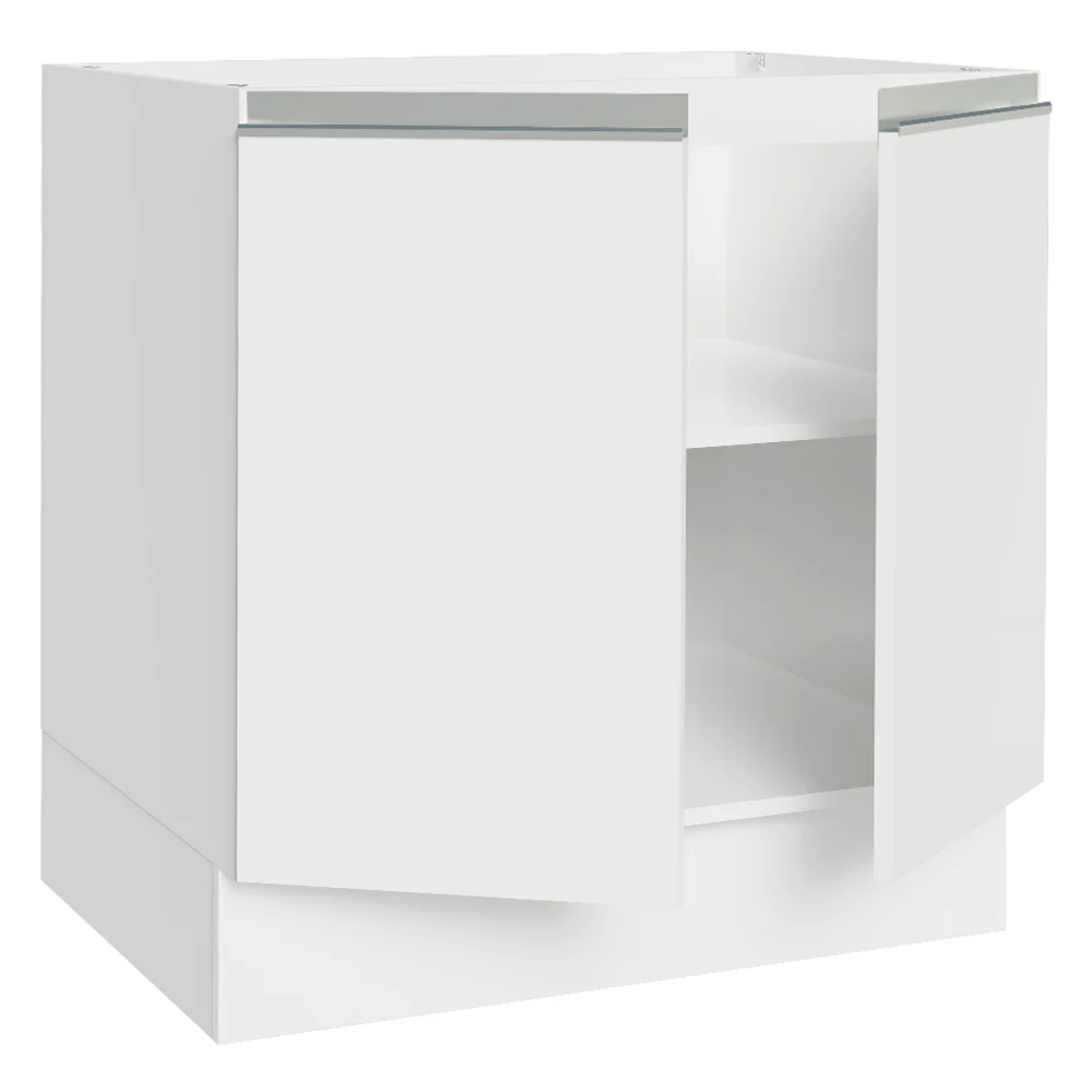 Bajo Mesada 80 cm x 60 cm, 2 Puertas Glamy Blanco - Image 6