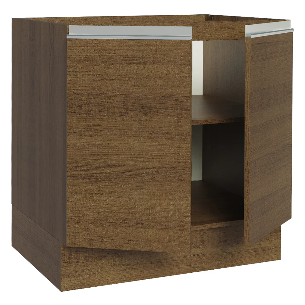 Bajo Mesada 80 cm x 60 cm, 2 Puertas Glamy Marrón - Image 7
