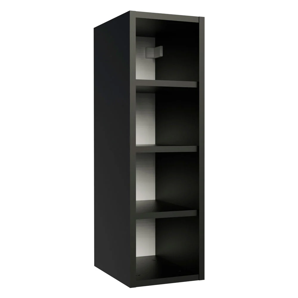 Alacena Porta Botellas 20cm 4 Nichos Negro