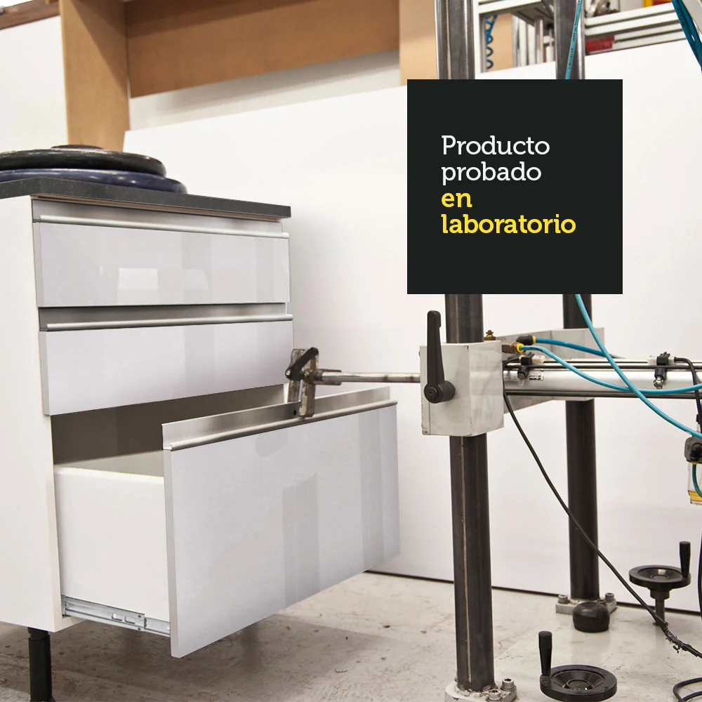 Bajo Mesada Cocina 100% MDF 35 cm 1 Puerta Frente Blanco Brillante Acordes Madesa - Image 5