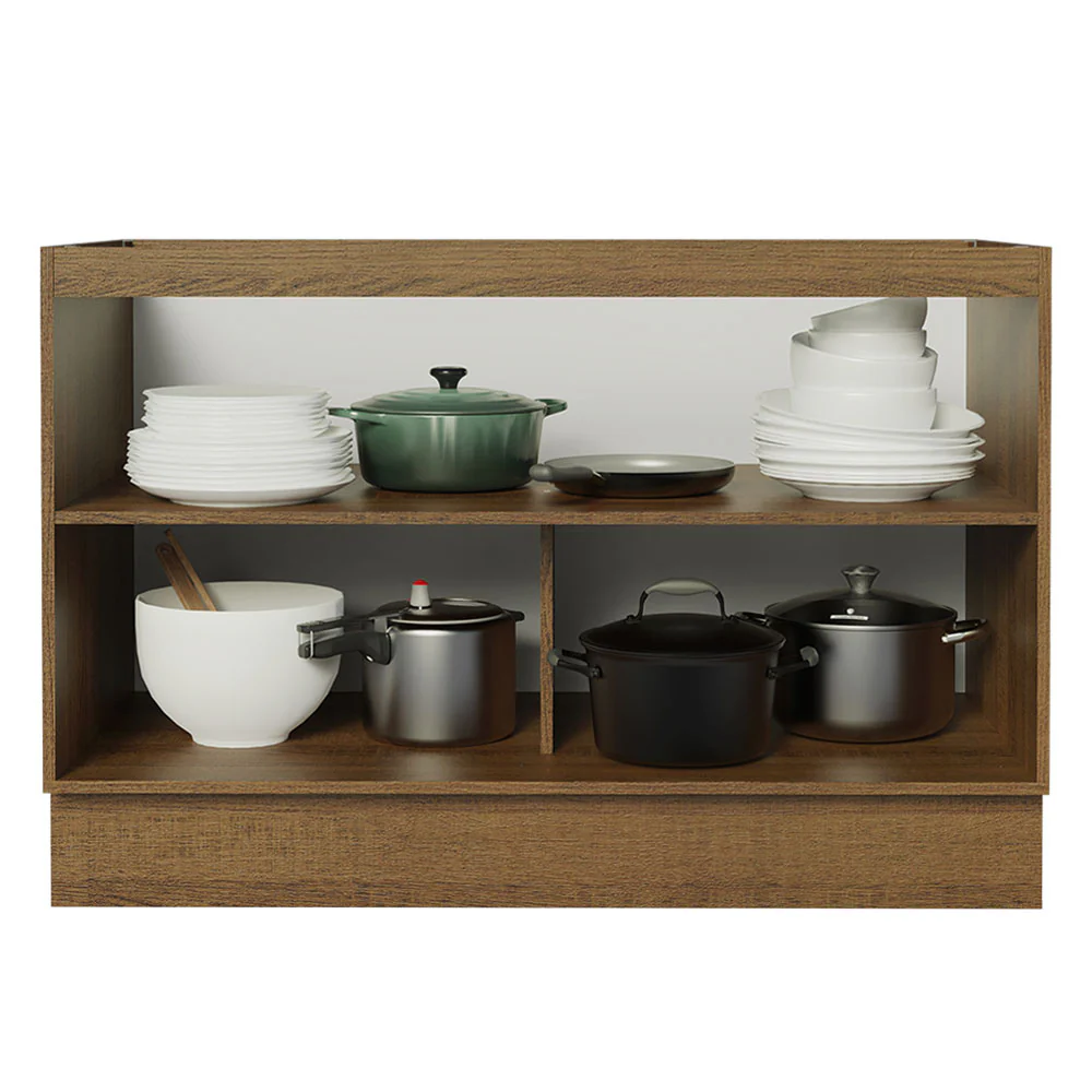 Bajo Mesada Cocina 120 x 60 cm 2 Puertas (Sin Mesada) Marrón Stella Madesa - Image 5