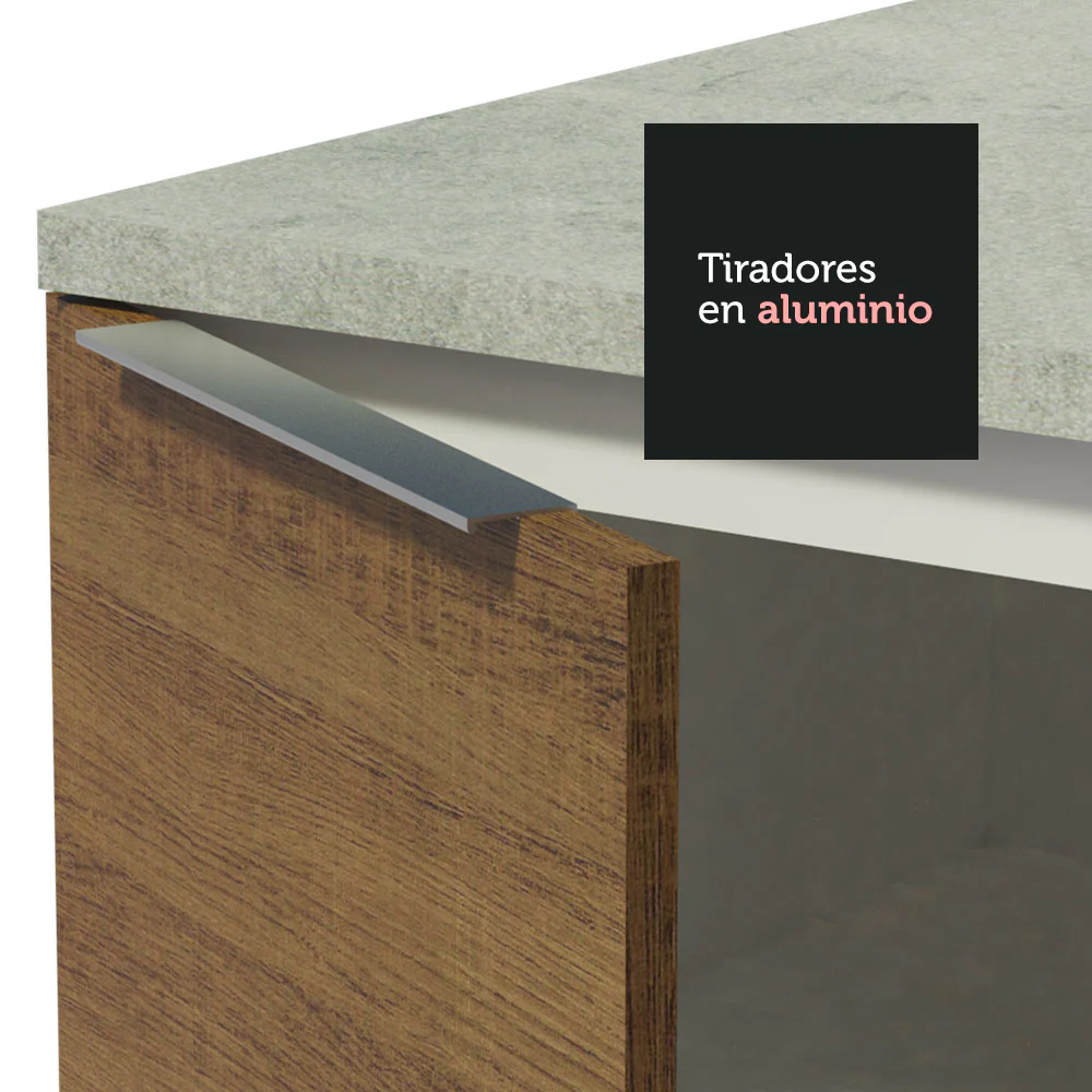 Bajo Mesada Cocina 40 cm 1 Puerta Blanco/Marrón Stella Madesa - Image 4