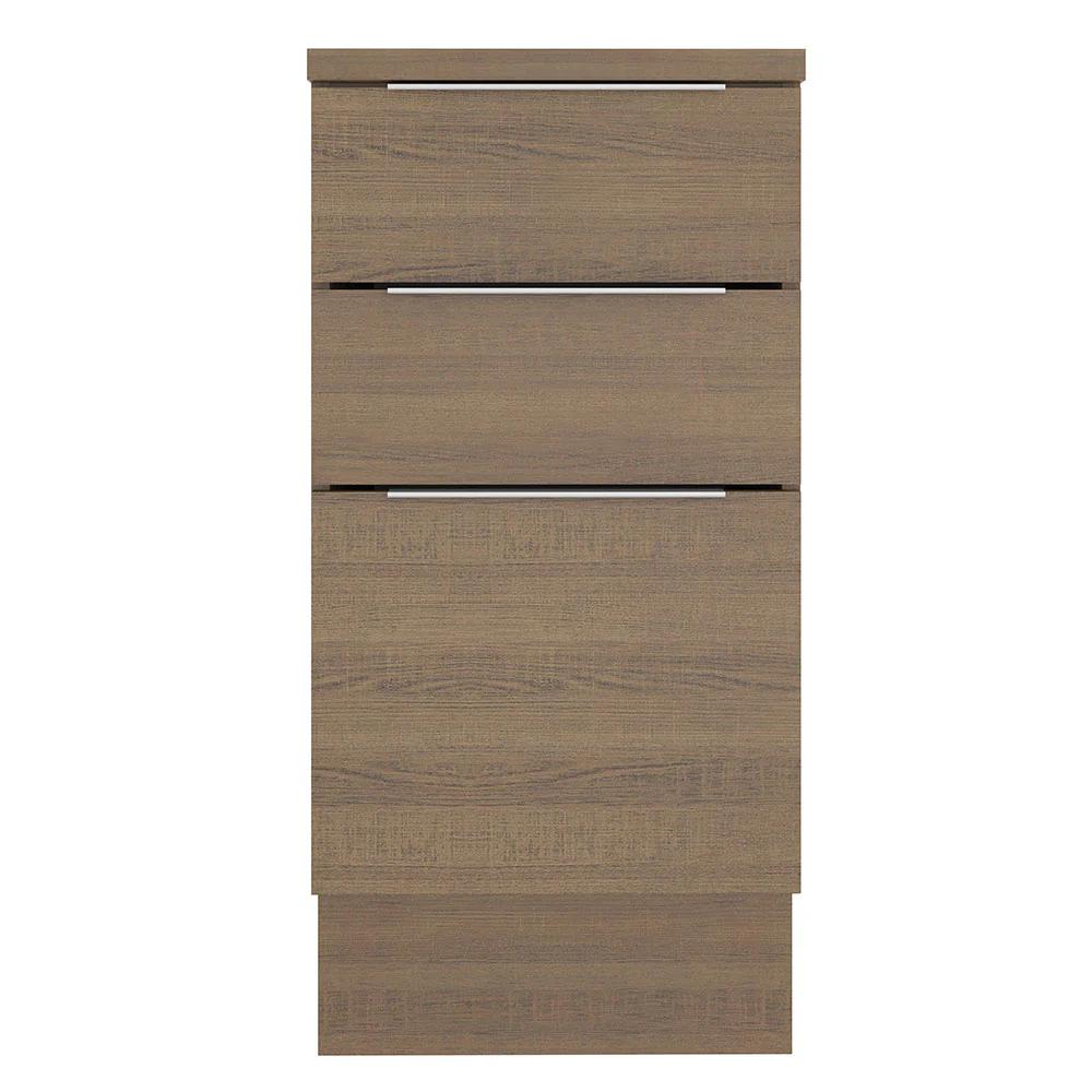Bajo Mesada Cocina 40 cm 3 Cajones Marrón Stella Madesa - Image 7